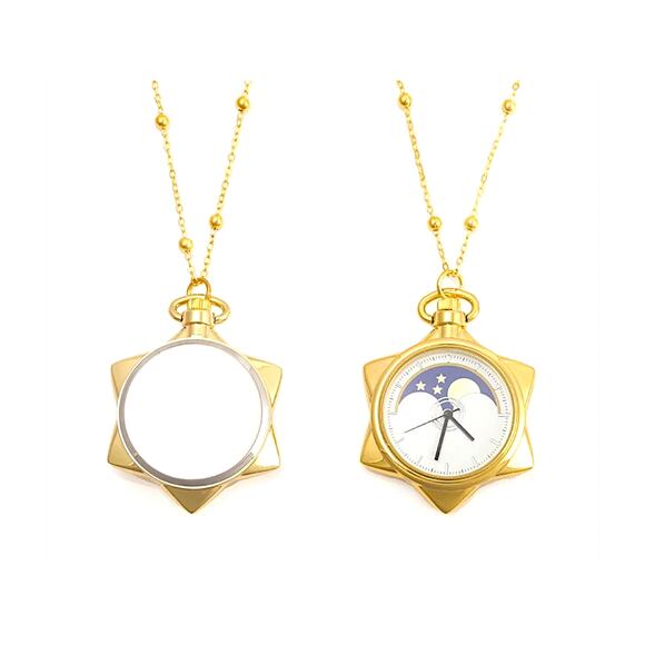 Sailor Moon Inspired Pocket Pendant Watch – Moon & Stars Anime Necklace Gift - Picture 4 of 9